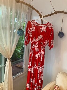 VTG Hawaiian Long Dress (Muumuu) Sz XL